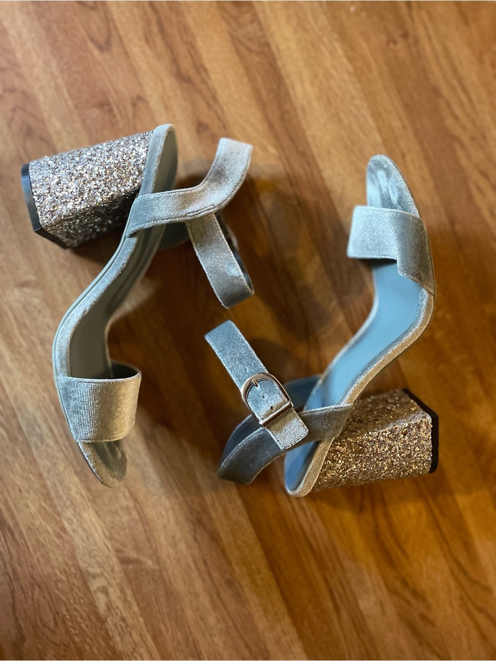 Divided H&M Blue Sparkly heels